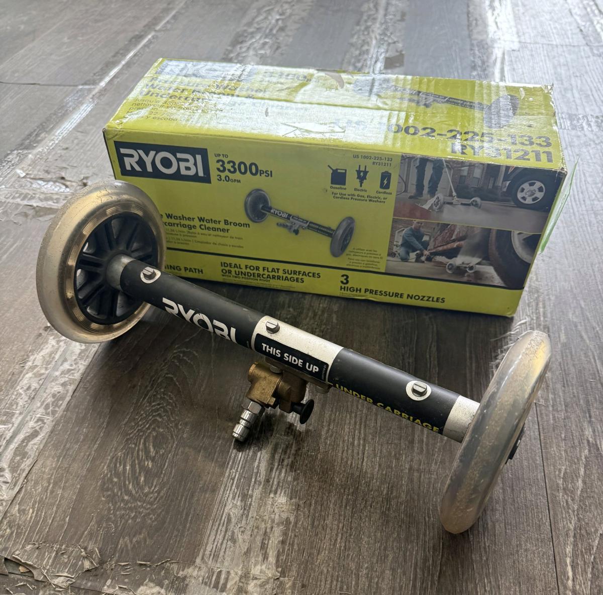Ryobi pressure washer water broom