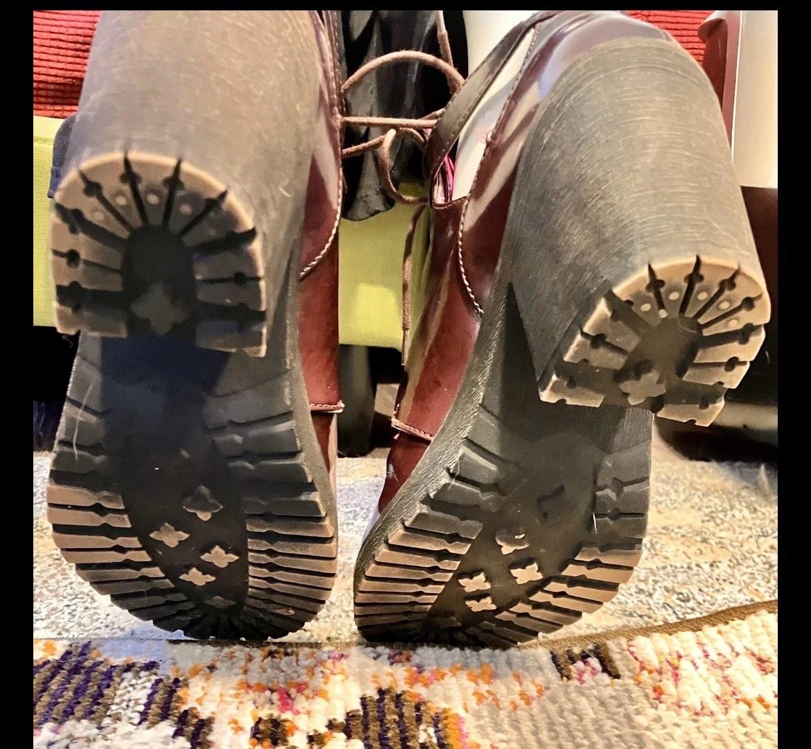 London Rebel Deep Purple Womens Size 8 Lace Up Ankle Boots