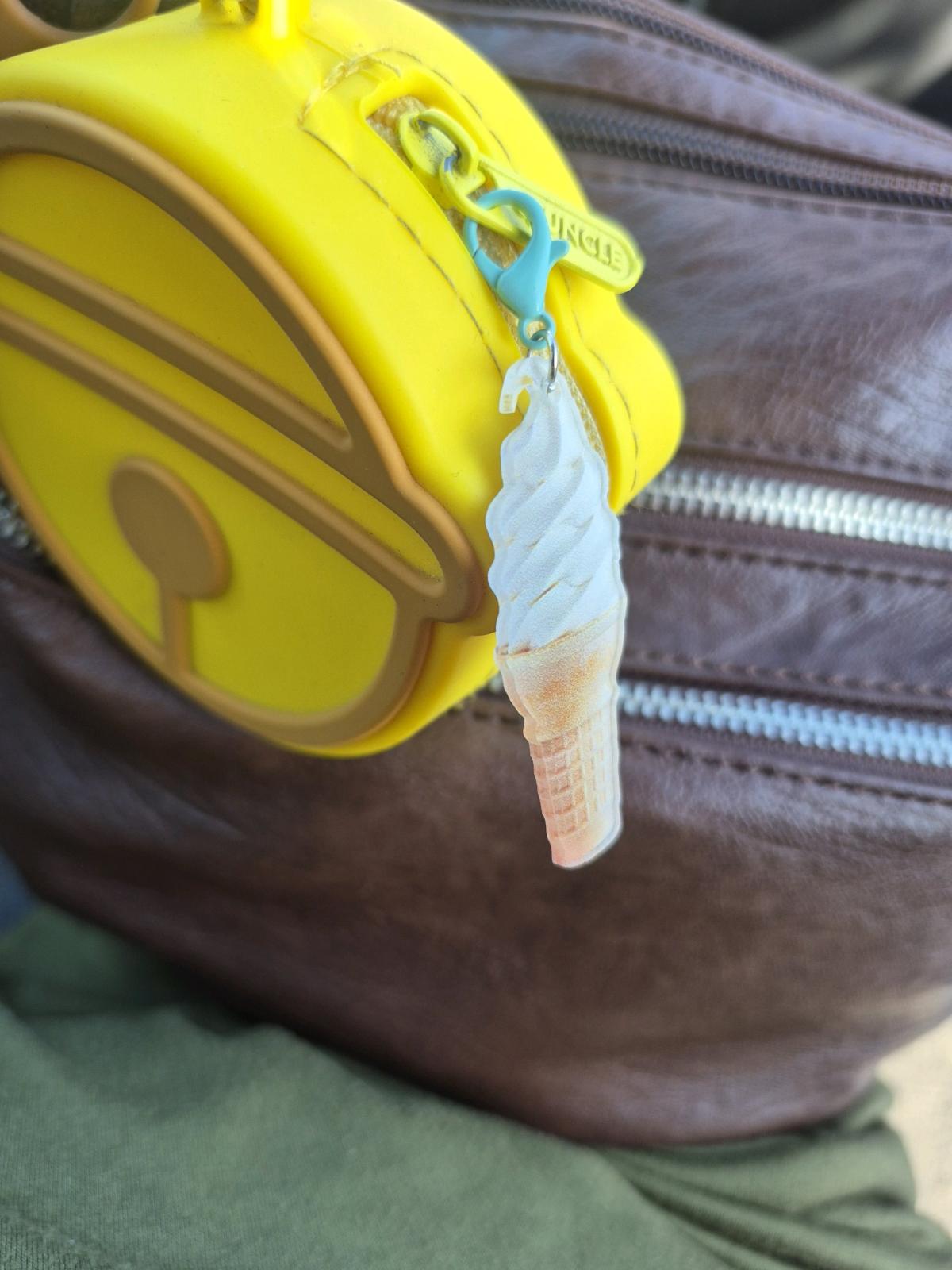 Ice Cream Cone Zipper Charm  Use As Keychain Bag Zippers Coi
