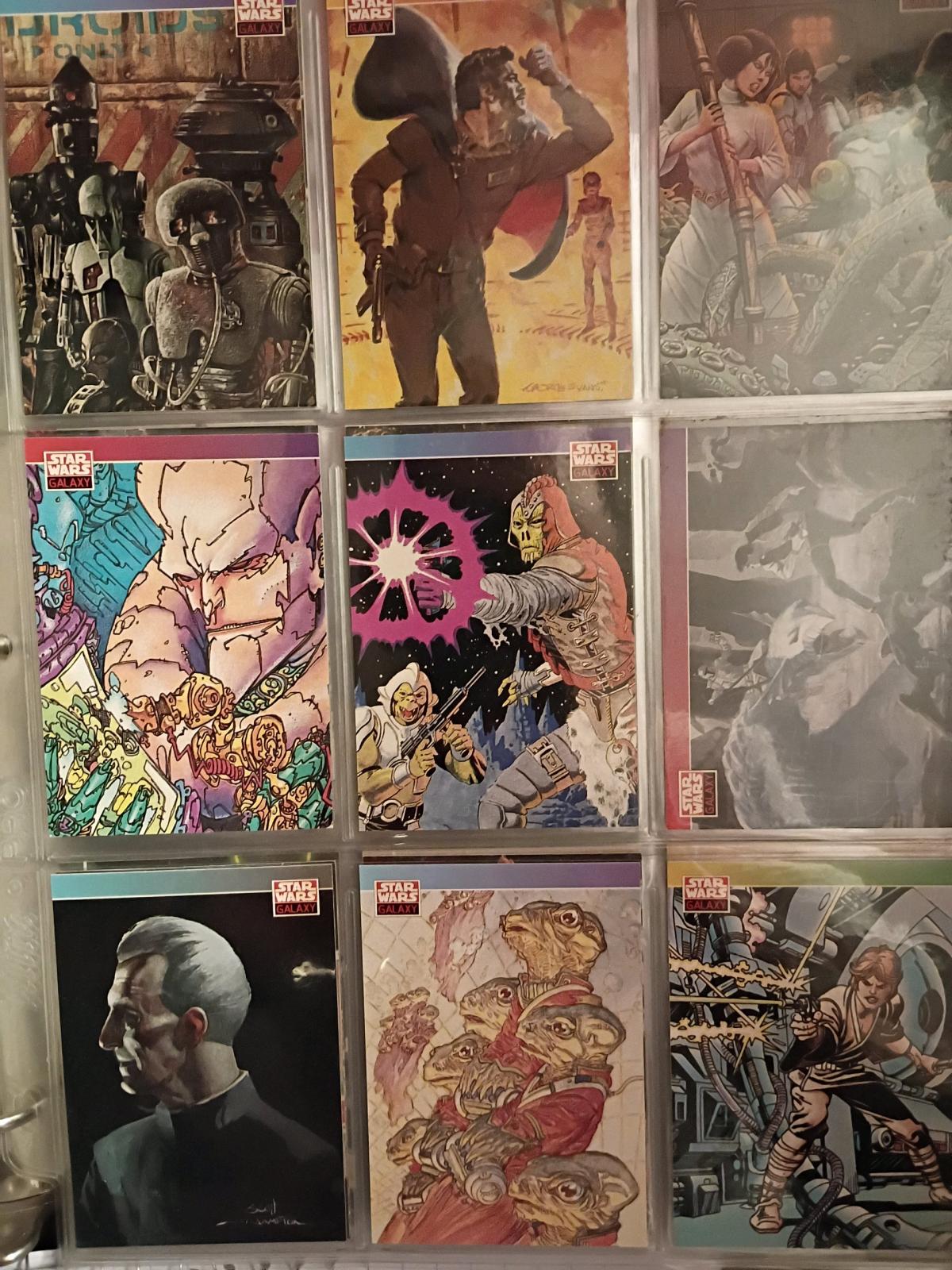 Star wars cards from 80s and 90s