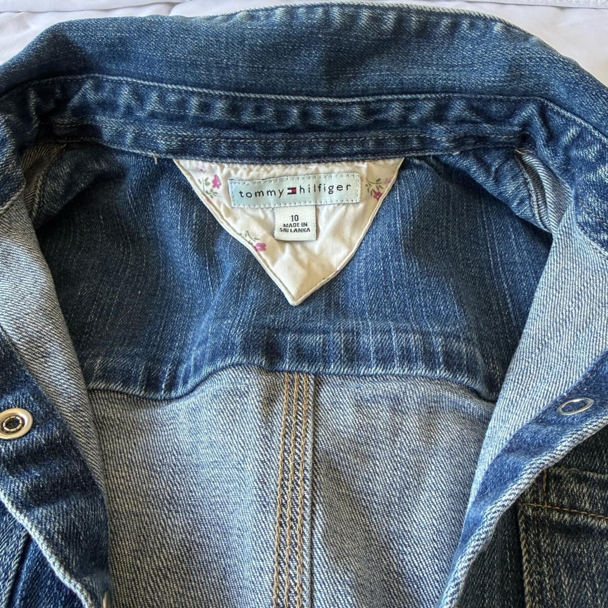 Tommy Hilfiger Girls Size 10 Denim Shirt Dress  Short Sleeve