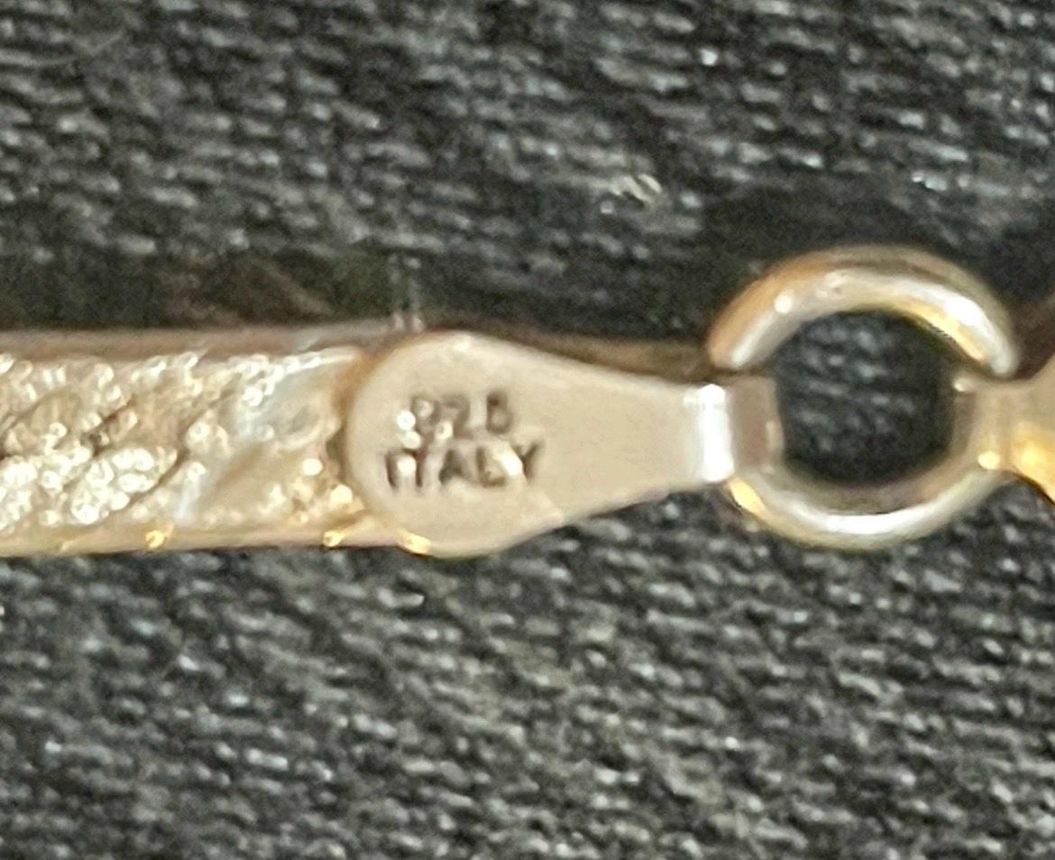 Italian 925 Silver Herringbone with Weighted Clasp