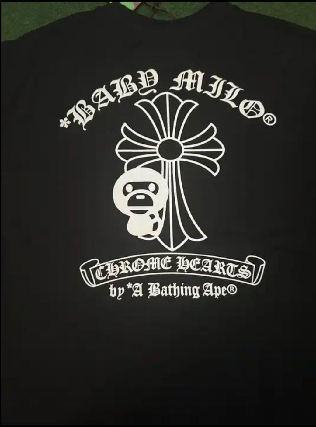 Bape x Chrome Hearts Black Shirt Size Large