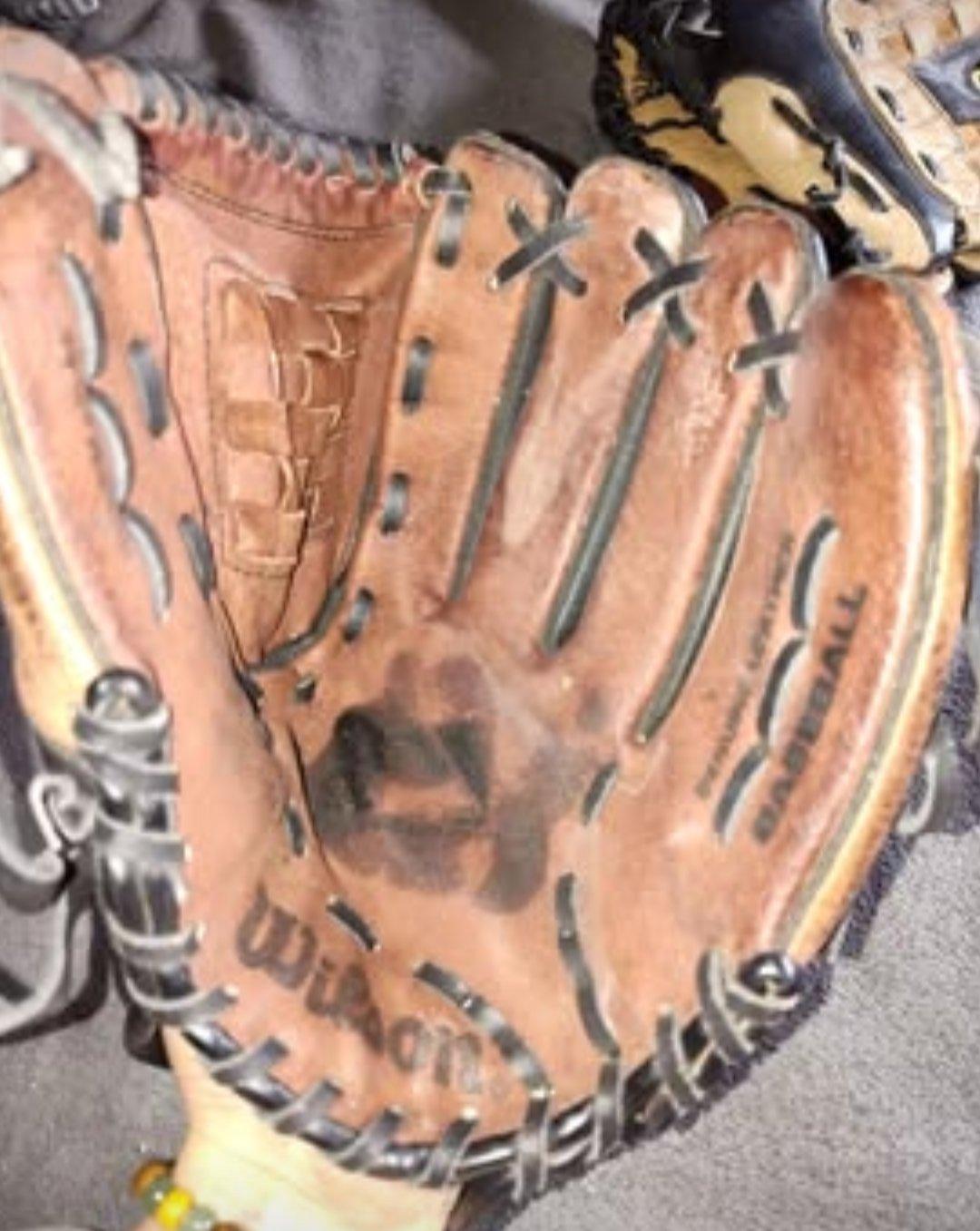 2 genuine leather baseball gloves