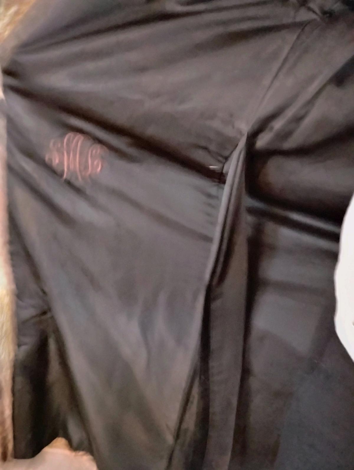 luxurious full length striped raccoon coat