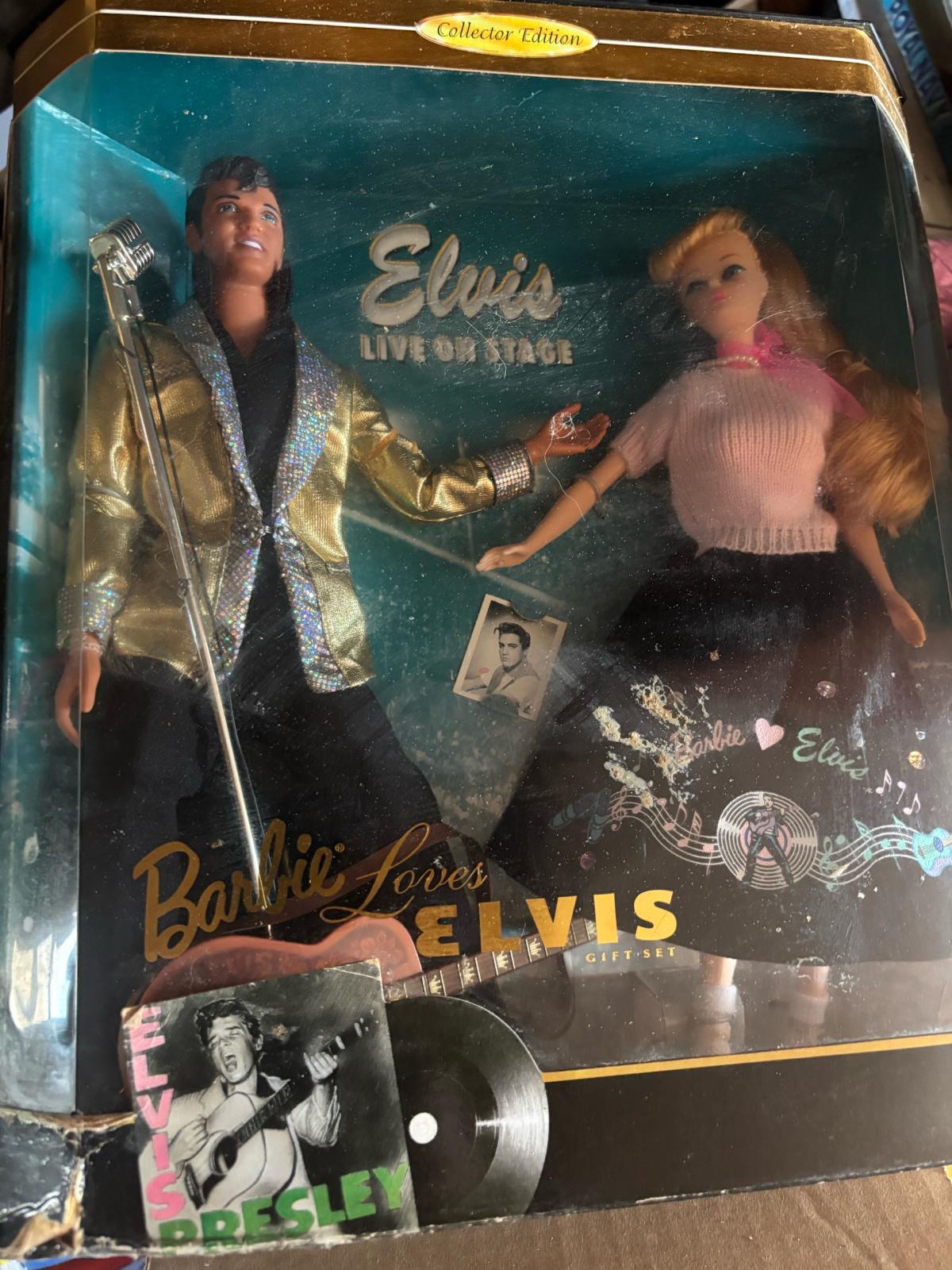 old Elvis Presley and Barbie set