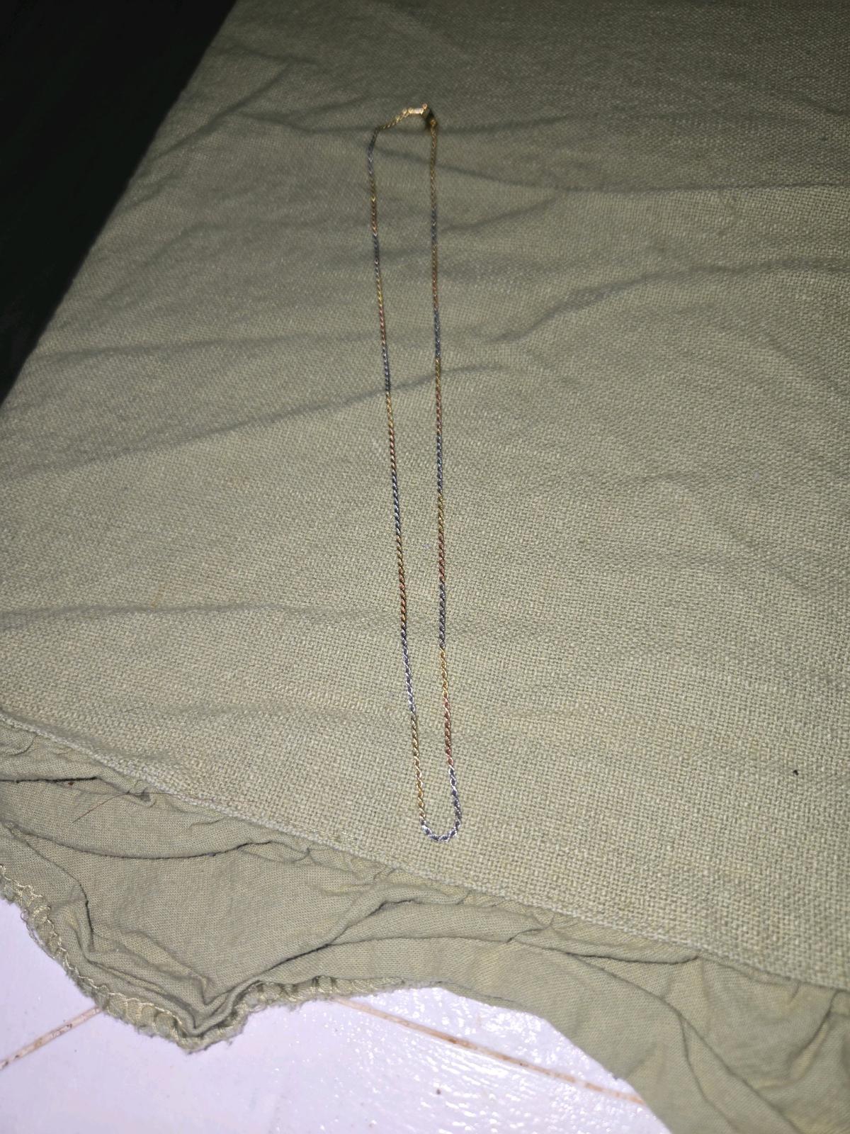 TriTone Sterling Silver Twisted Chain Necklace