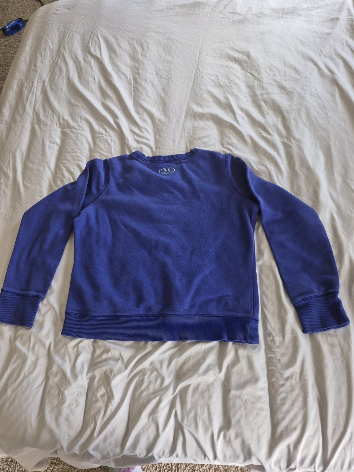 Under Armour Youth LG Blue Crewneck Sweatshirt Big Logo
