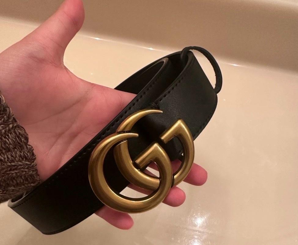 Gucci marmont GG belt