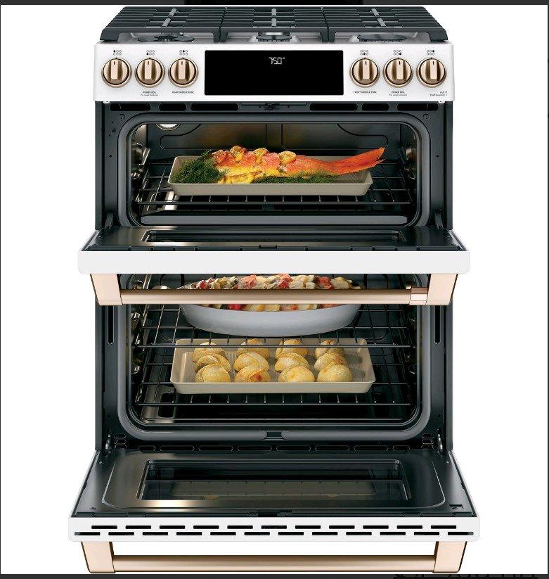 Brand New Matte White  Cafe 30in double oven FIRM PRICE