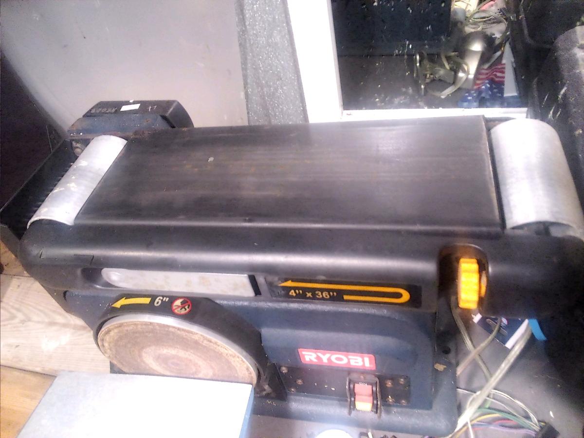 Ryobi belt sander with spinning wheel sander all in one