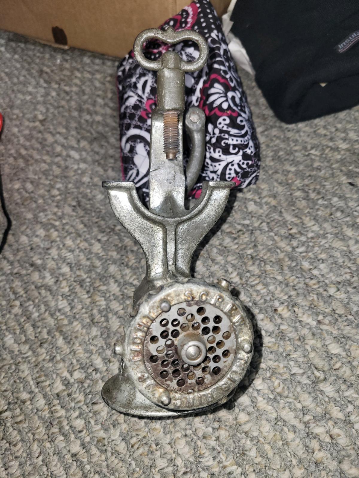 antique meat grinder