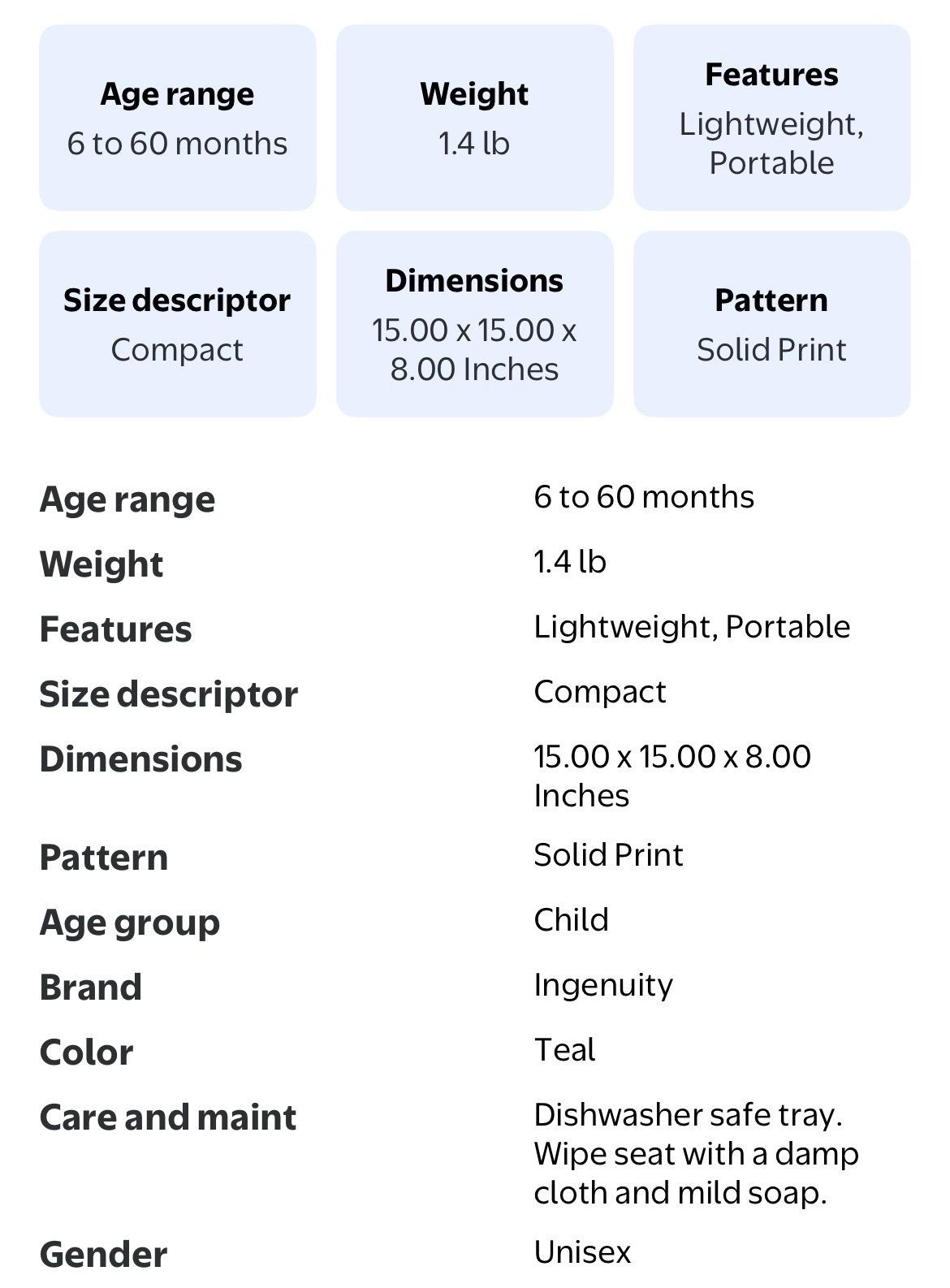 Baby Booster Seat Feeding Chair