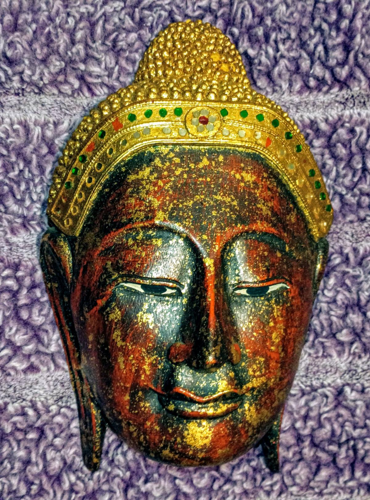 wood Buddha masks