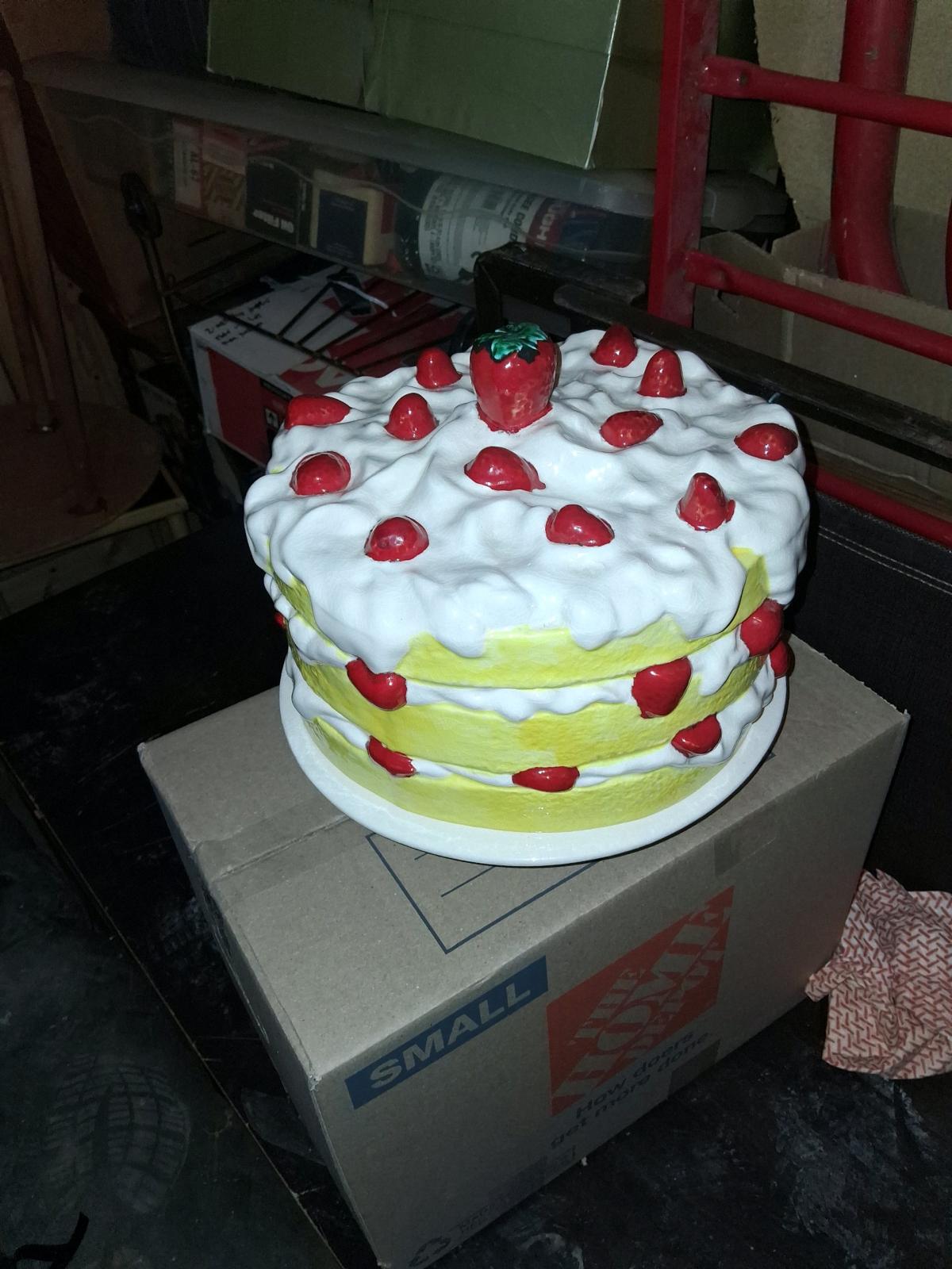 vintage ceramic cake plate and dome cover