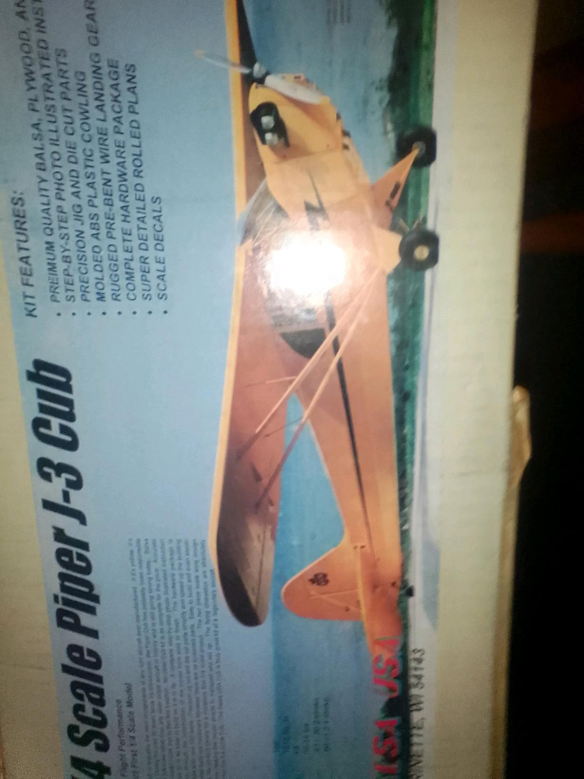 balsa USA quarter scale Piper j3 Cub model aircraft