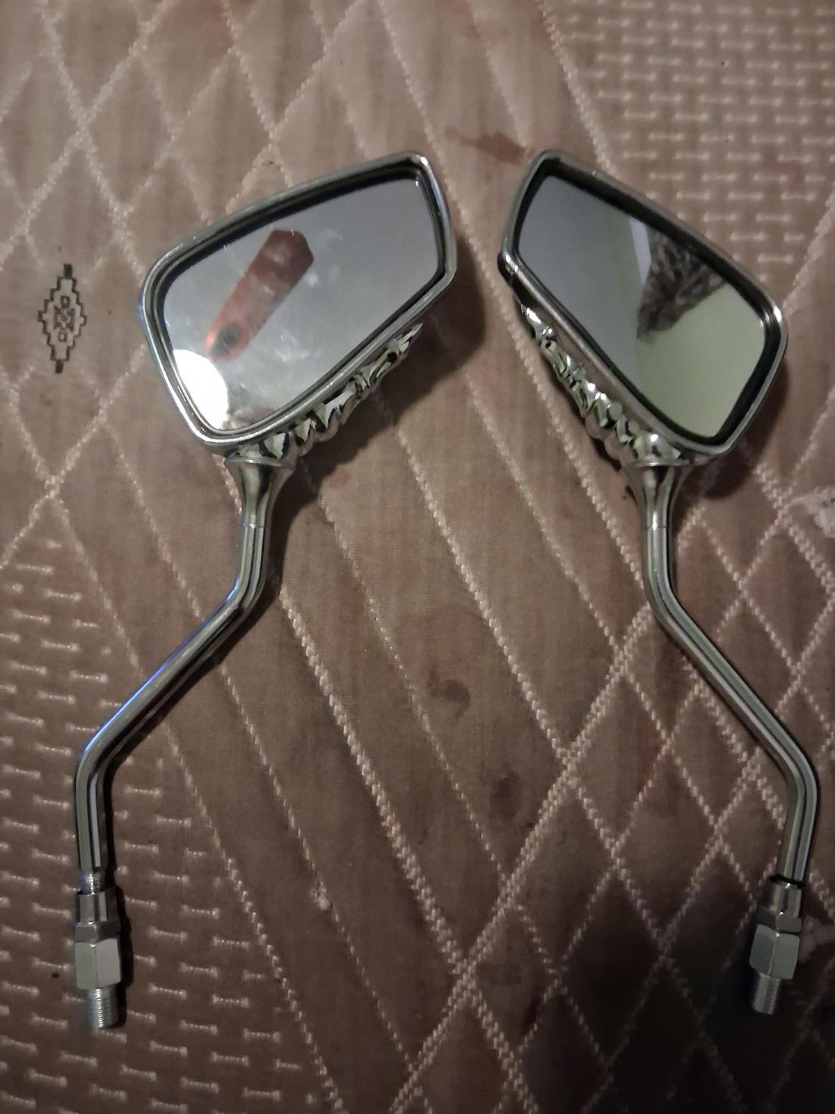 Skeleton  chrome hand mirror