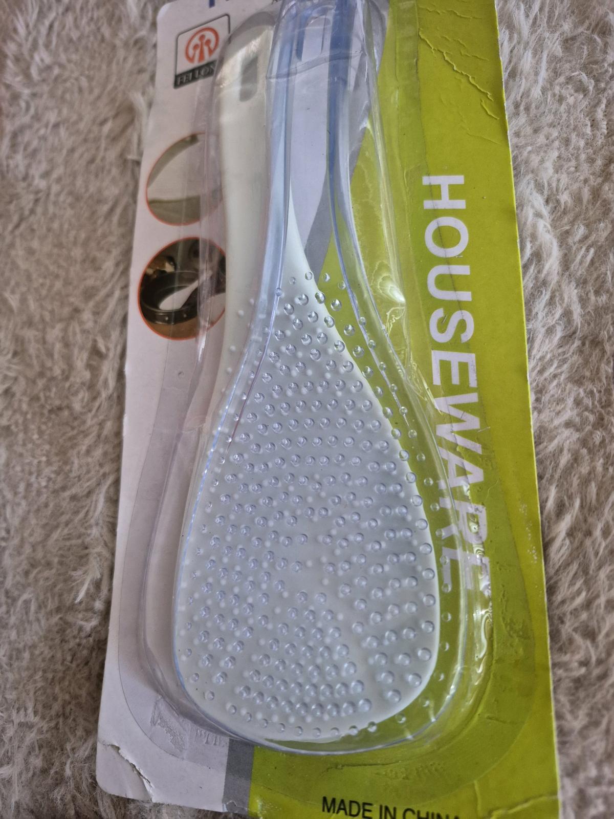 White Rice Paddle Spoon  NonStick Textured Rice Server