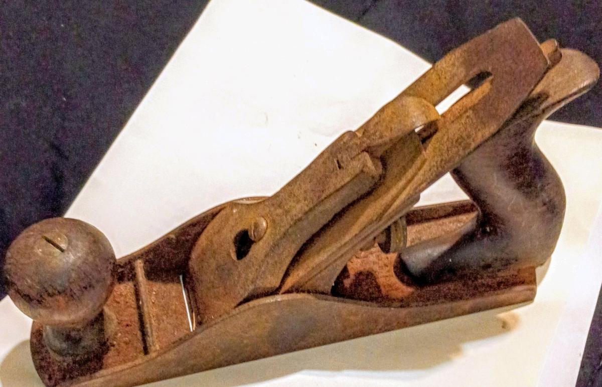 vintage wood hand planter