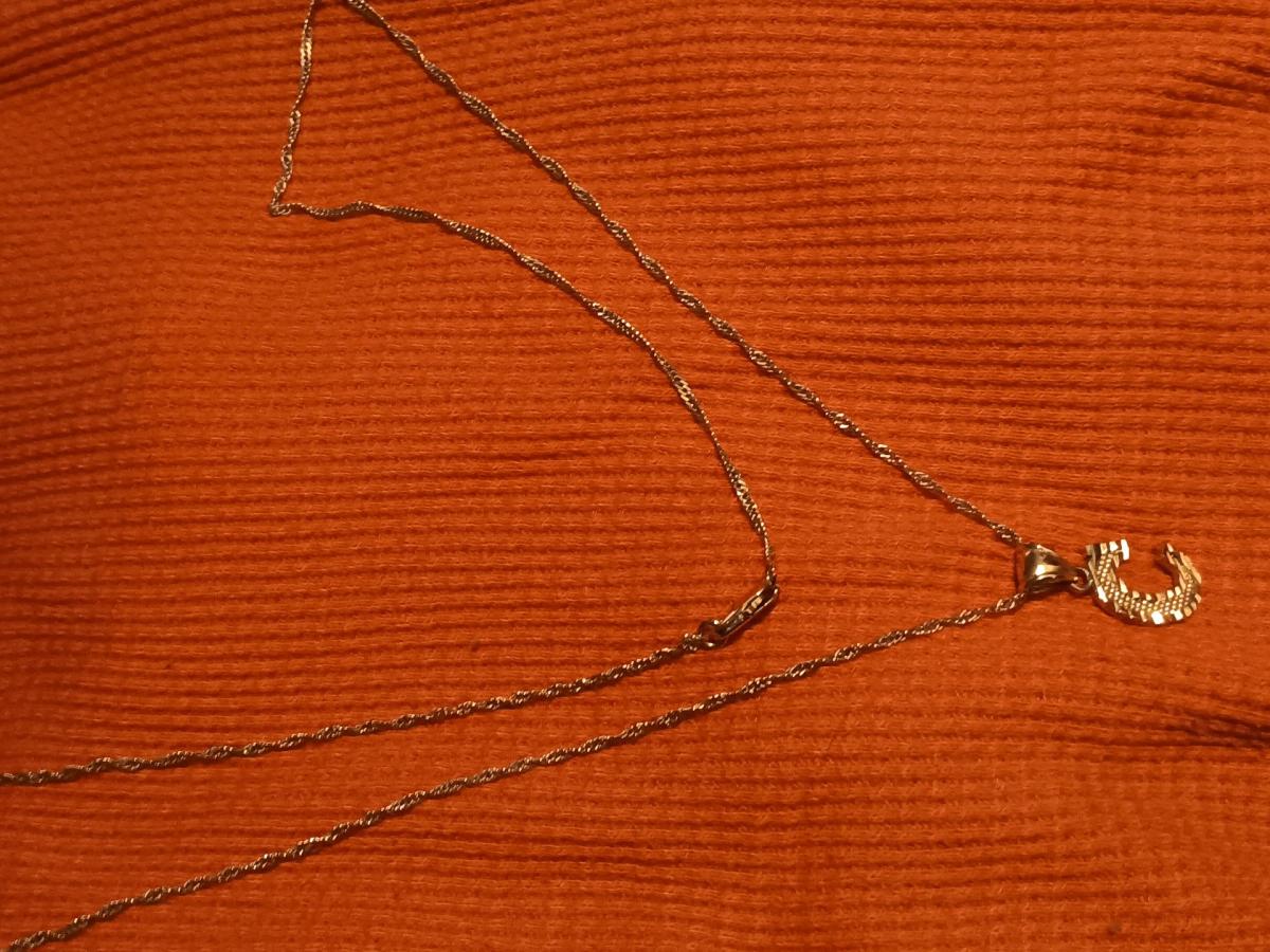 Letter C pendant with necklace