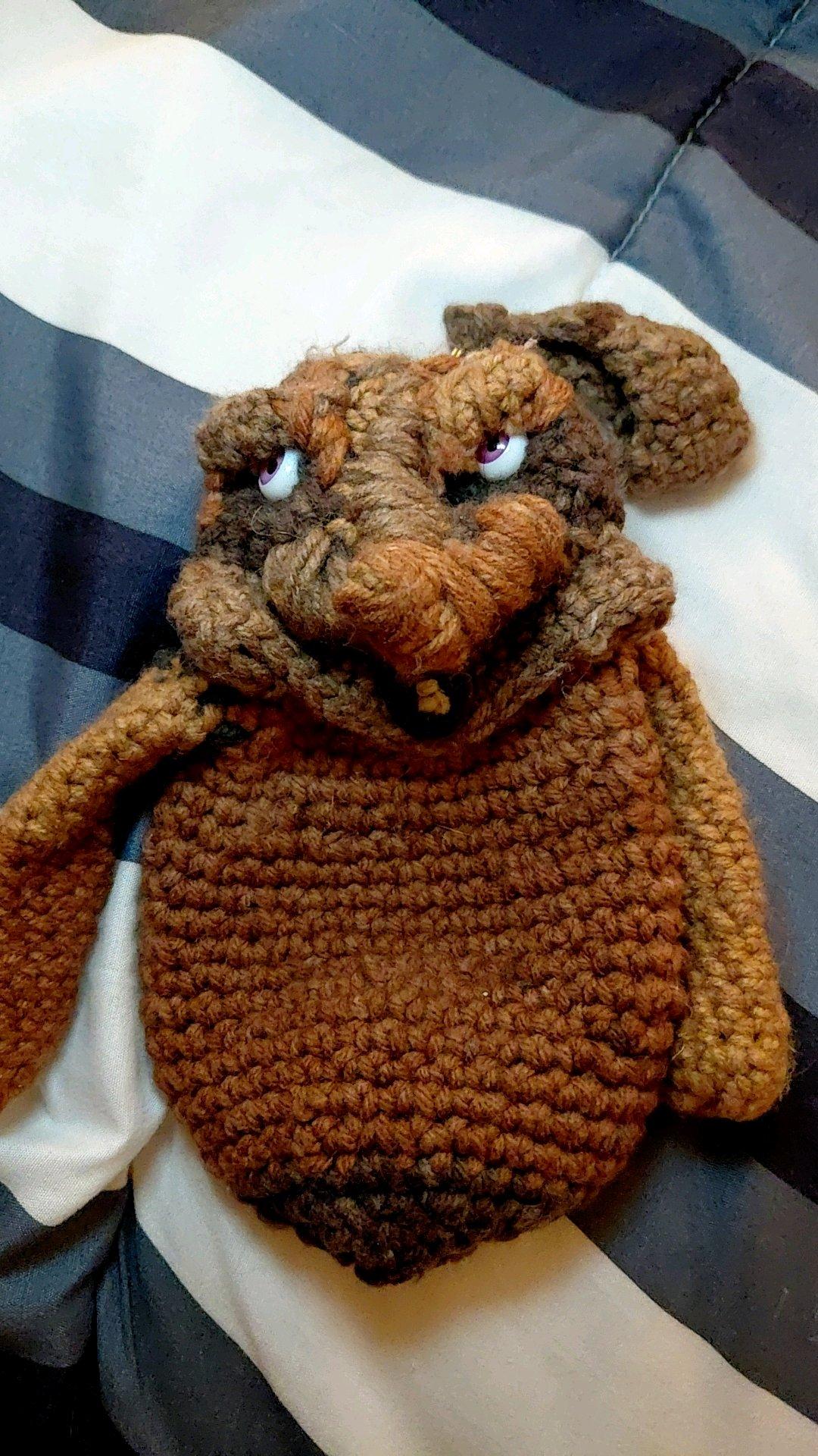 Handmade Bark Troll Coin Pouch  Small Treasure Bag