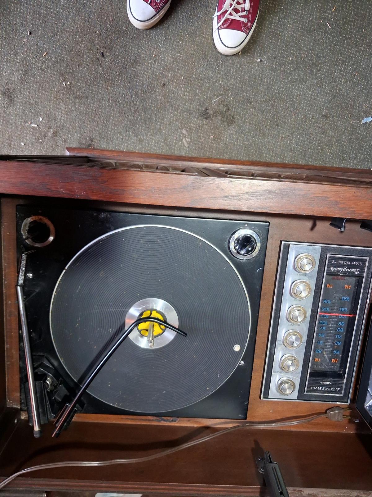 Admiral record player cabinet