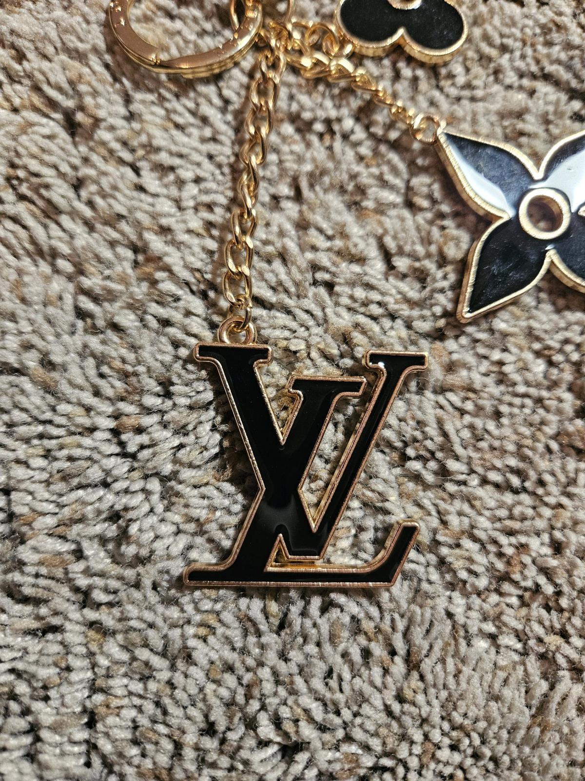 Louis vuitton womens pink gold Keychain charms