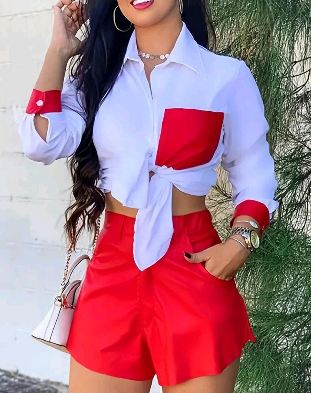 Womens Twopiece Short Set