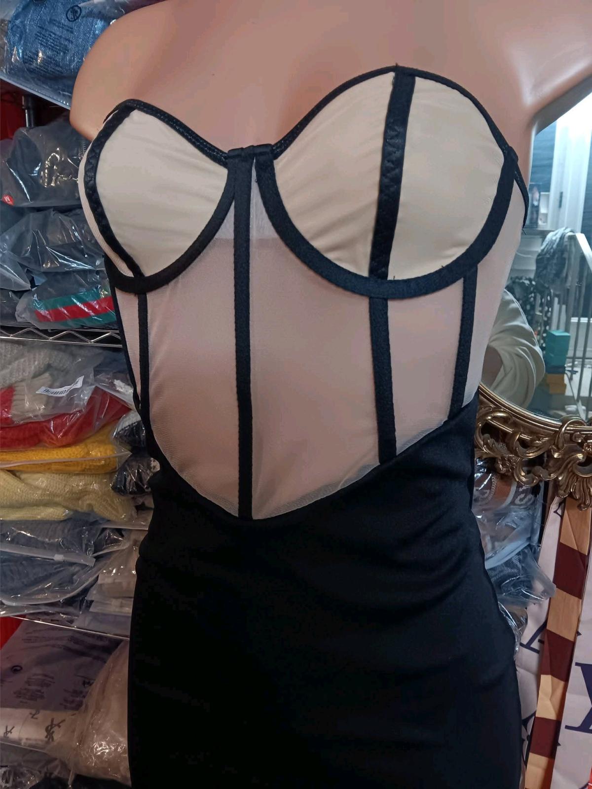 Womens Bodycon Sleeveless Mid high Dress