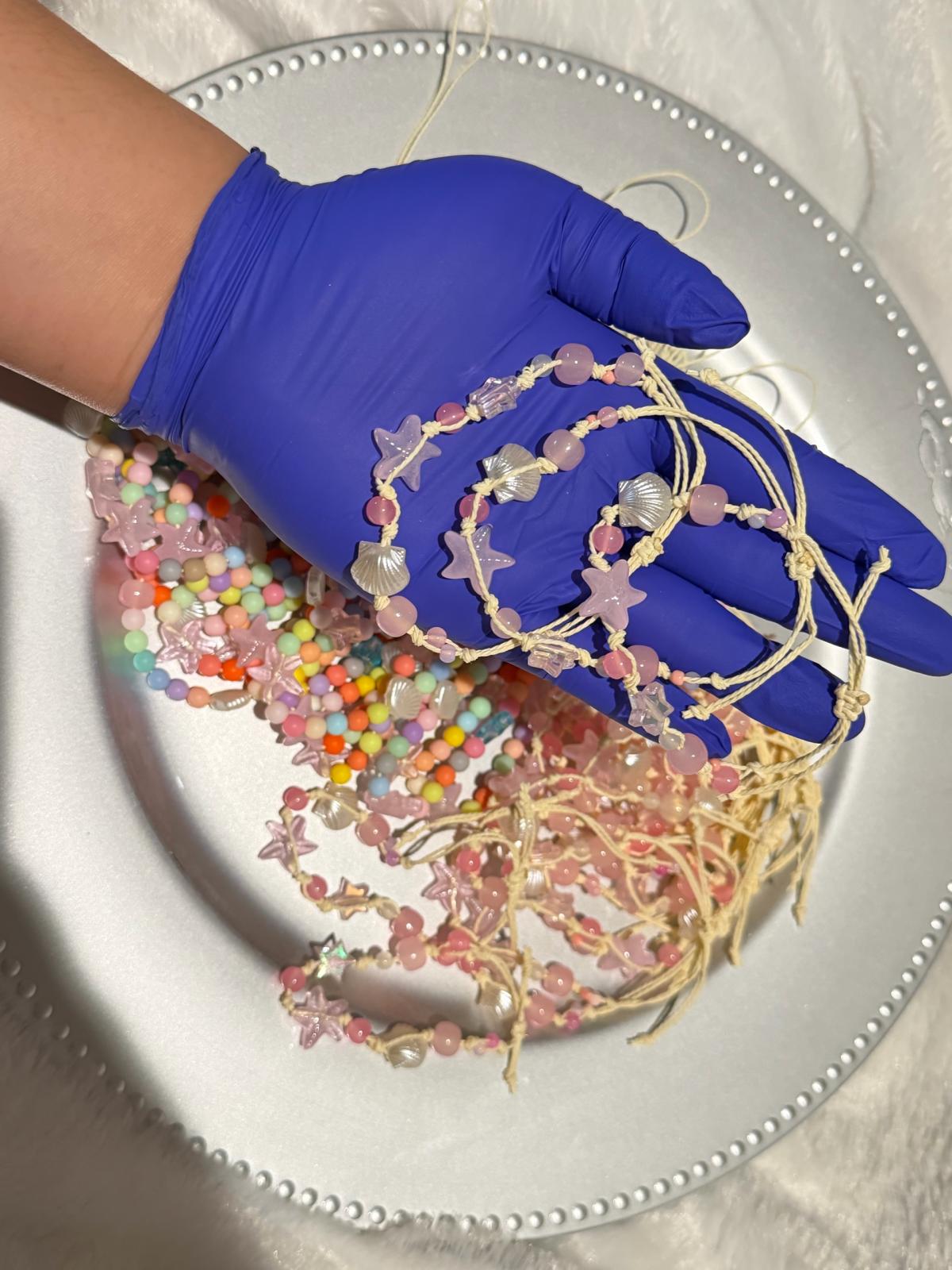 set bracelet and phone charm