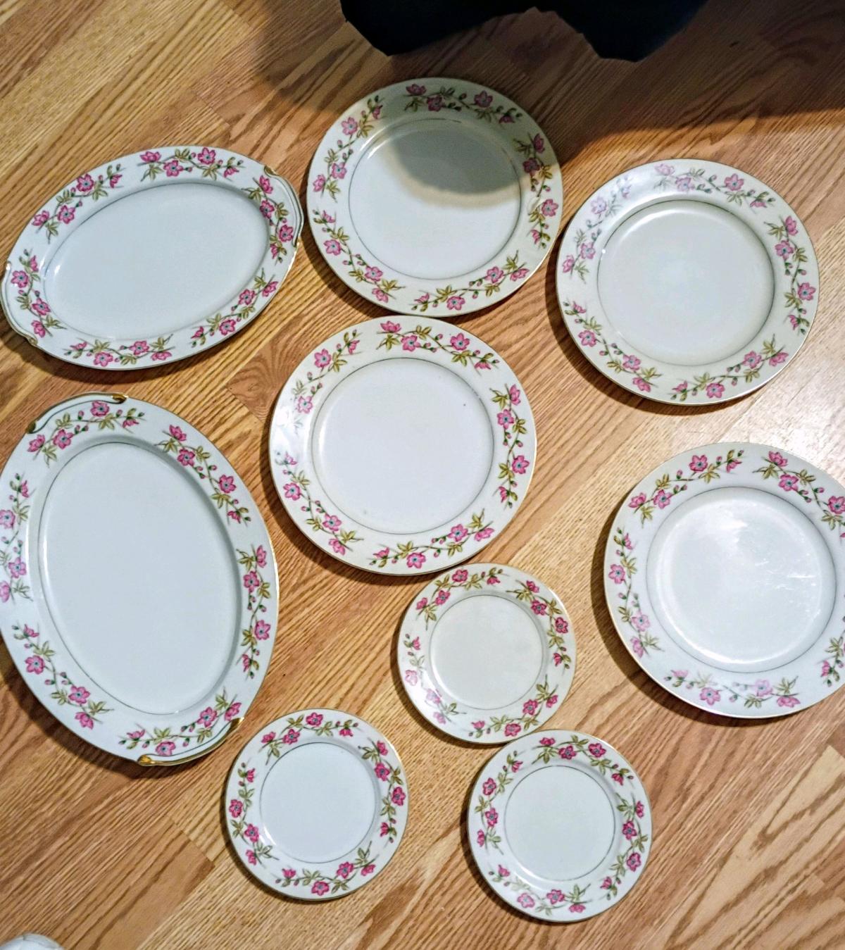 vintage valmont china set of 9