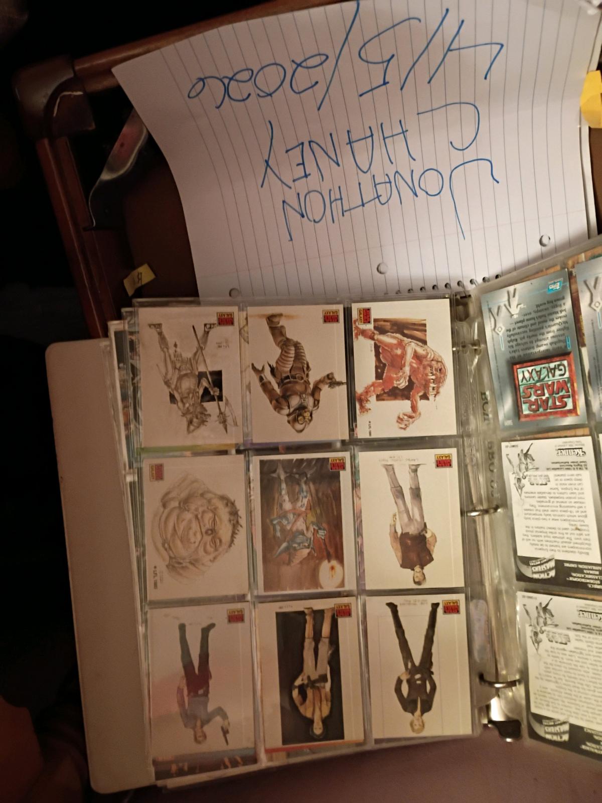 Star wars cards from 80s and 90s