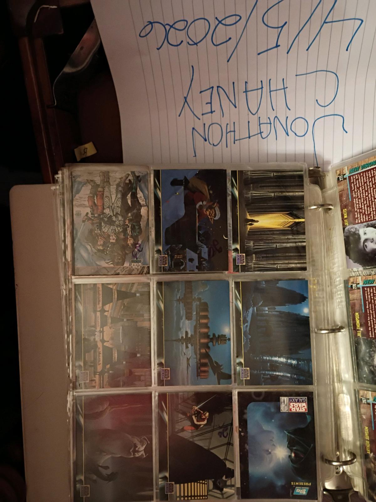 Star wars cards from 80s and 90s