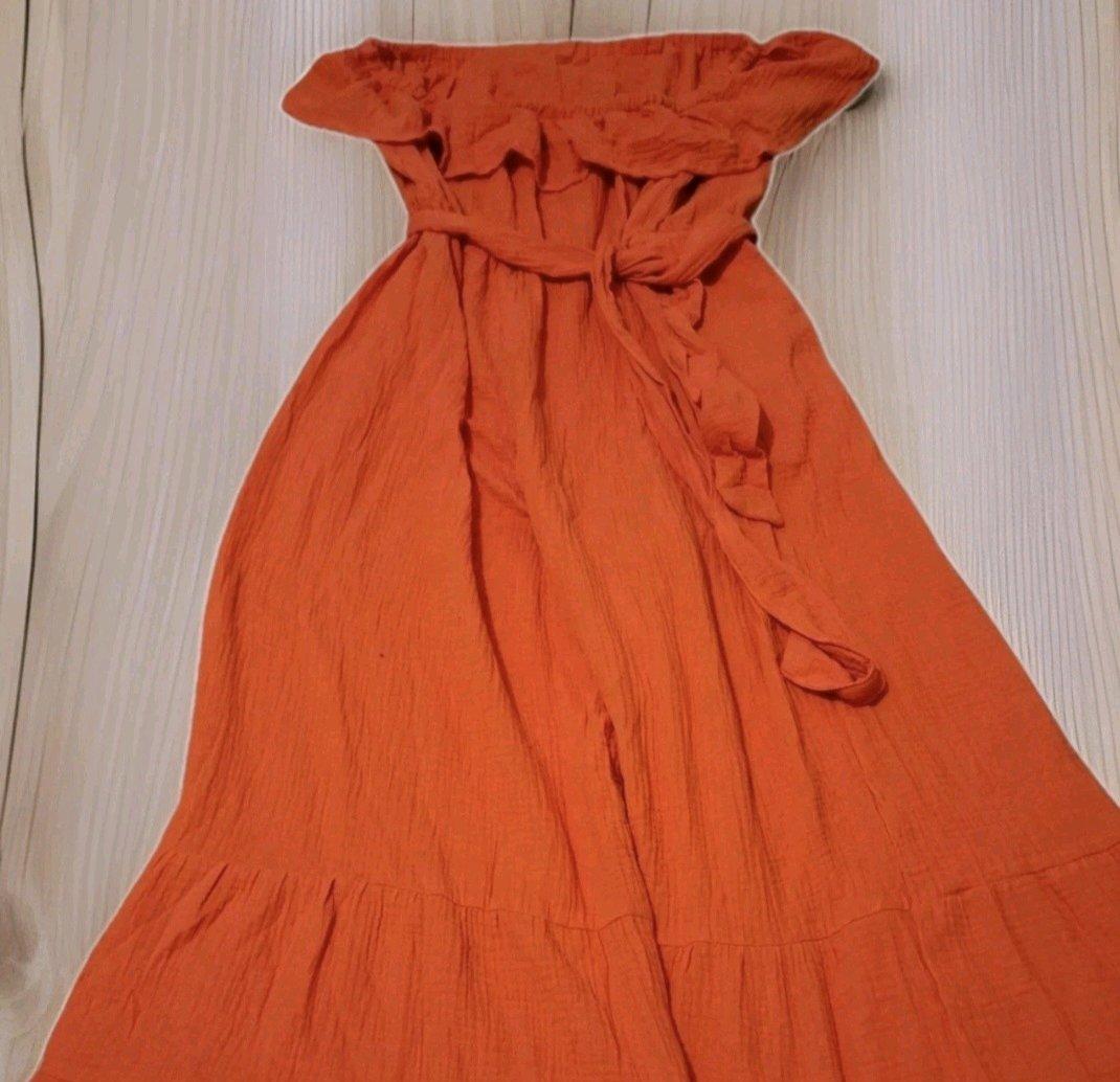 Womans Palazzo Tropical Jumpsuit 1820W Orange Tangerine