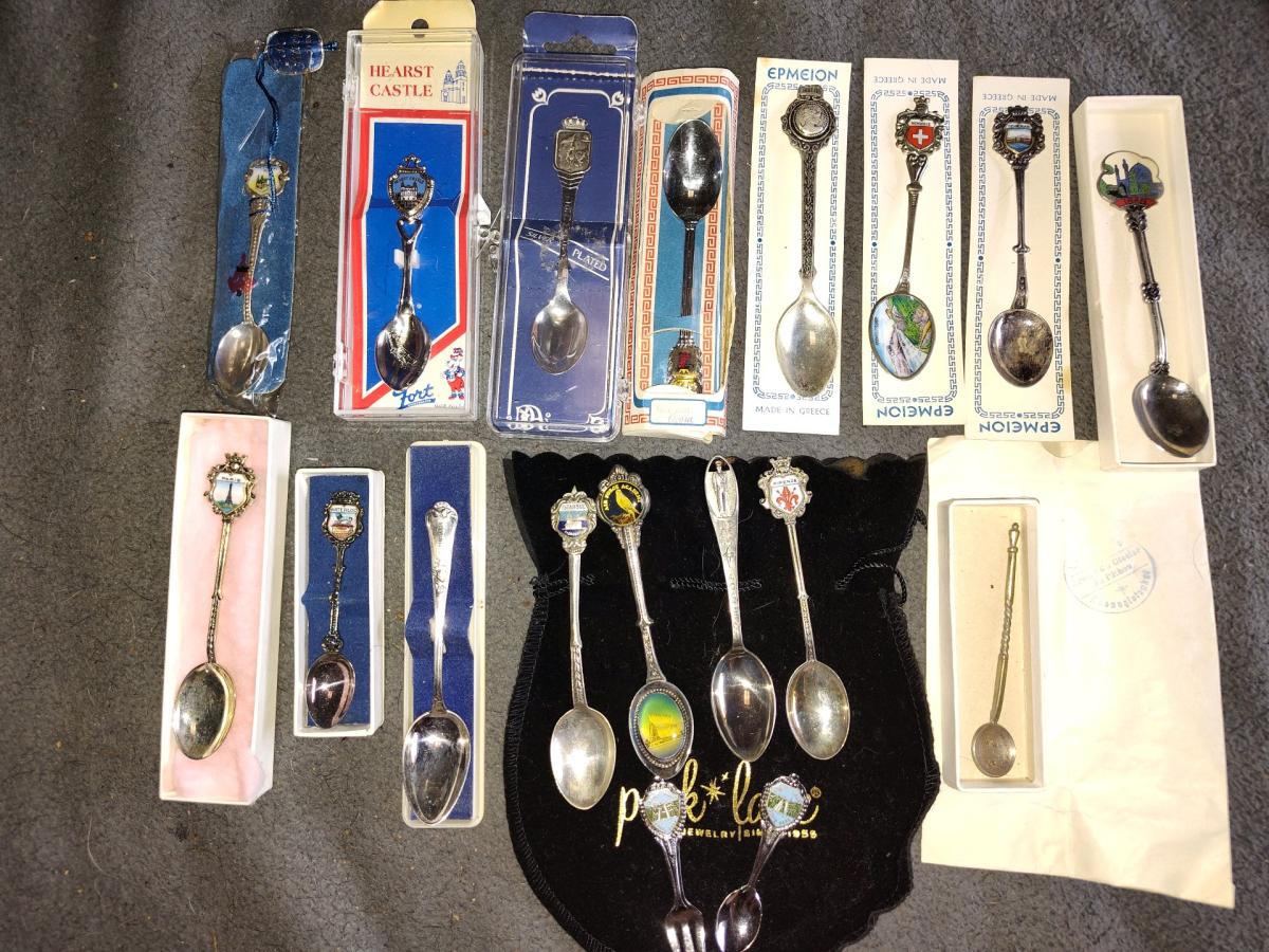 antique silver spoon collection 18 and total