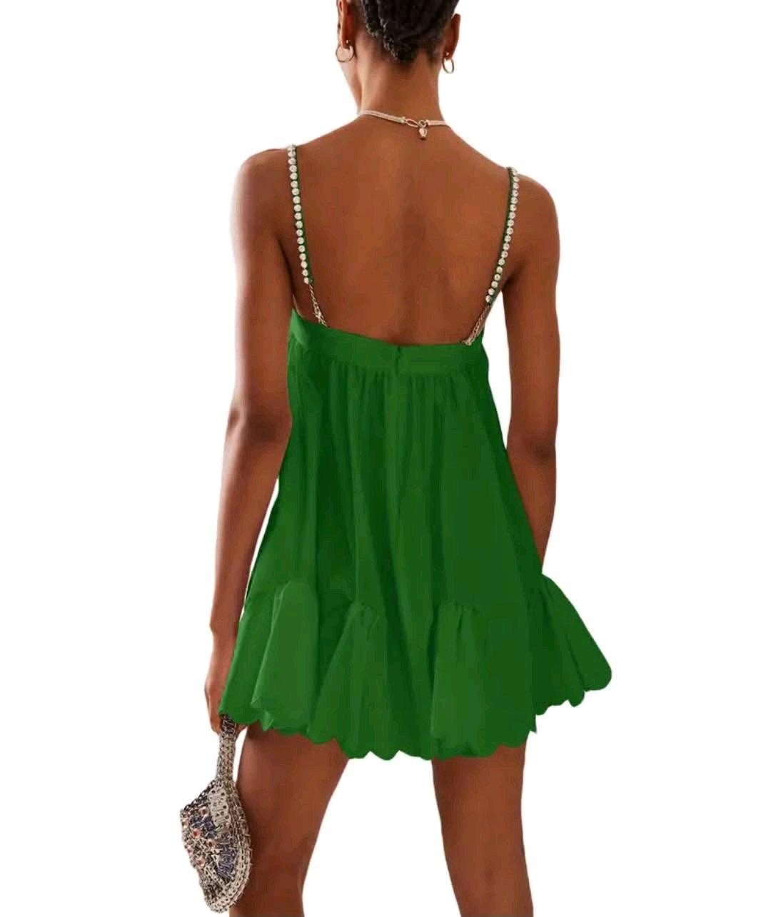 Womens Solid Color Green