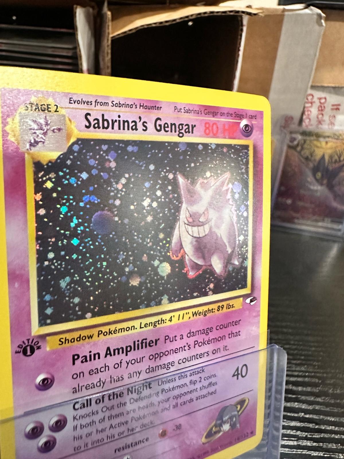 Pokemon Sabrinas Gengar 1st Edition Gym Heroes