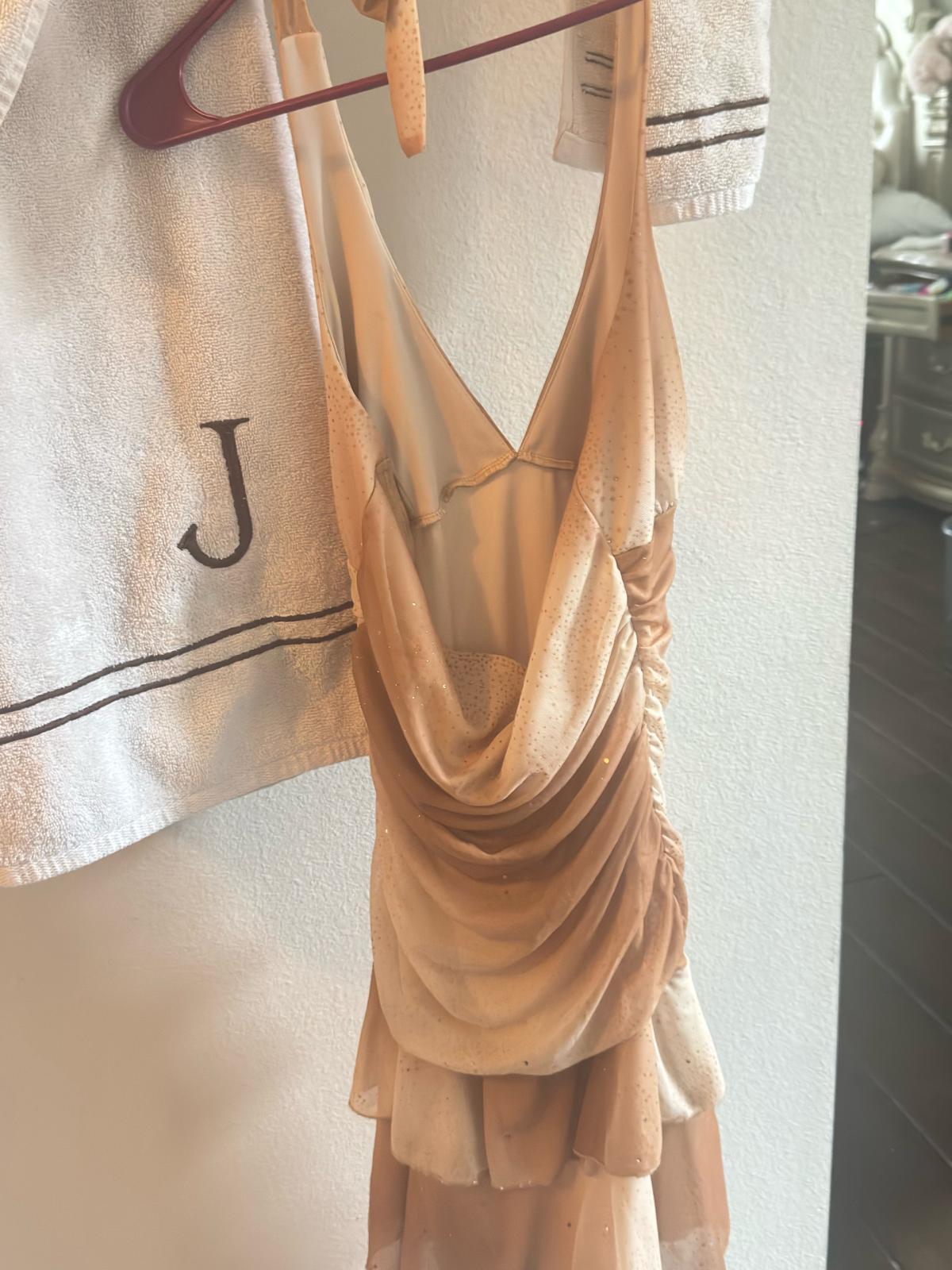 tan halter top dress size 8