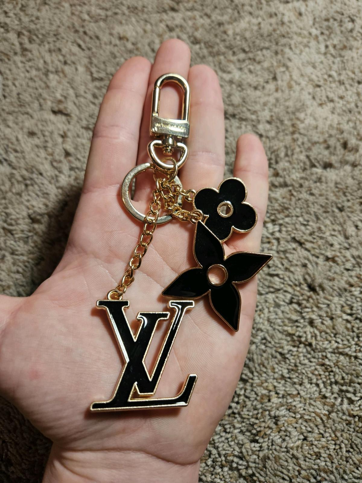 Louis vuitton womens pink gold Keychain charms