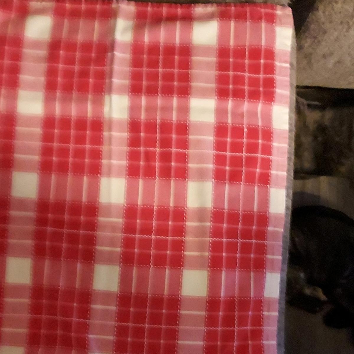 Red and White Plaid Checkered Cotton Cloth Rectangle Napkins