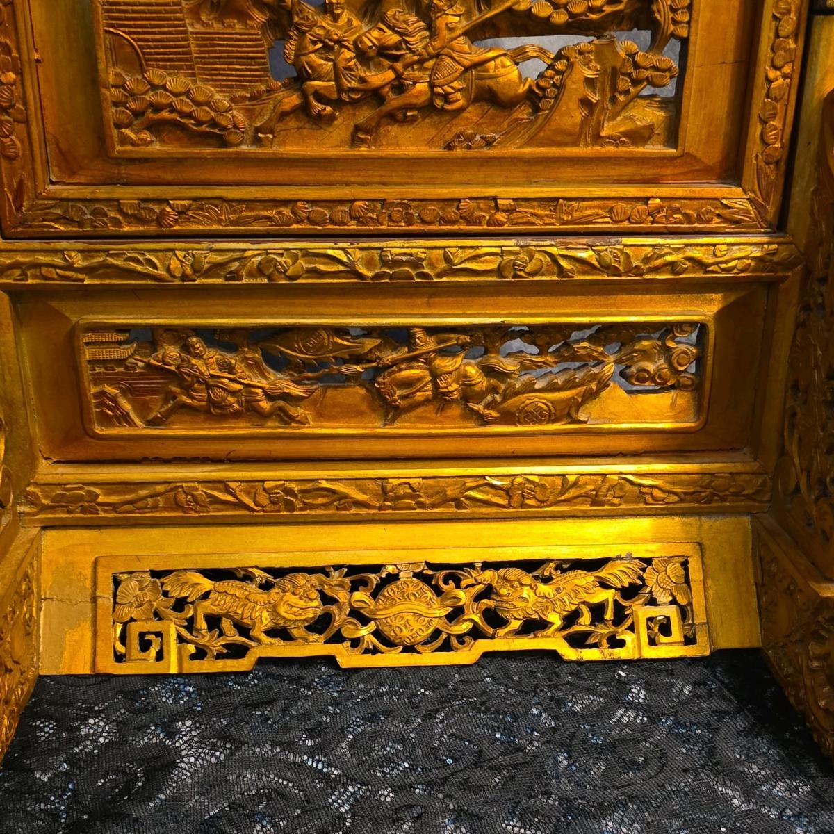 chinese antique carved wood