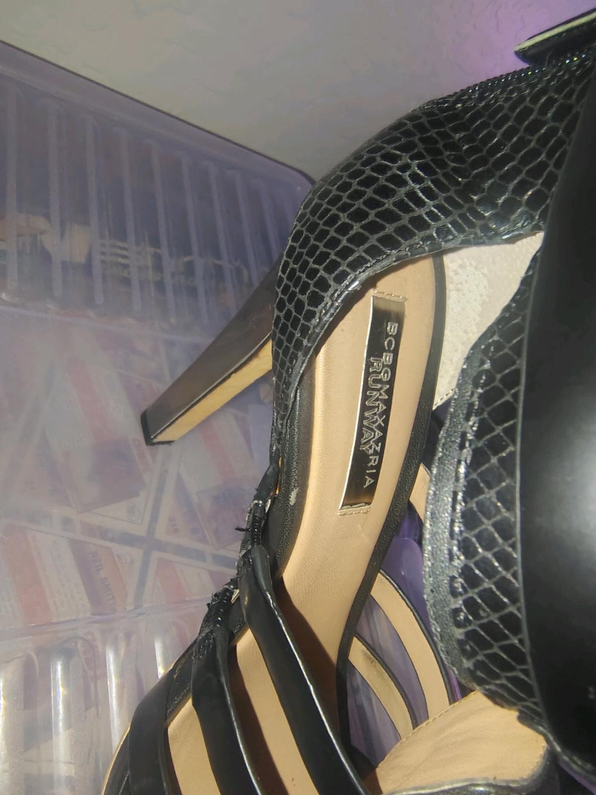 Runway Ready Sexy Black BCBG Strappy Stilettos