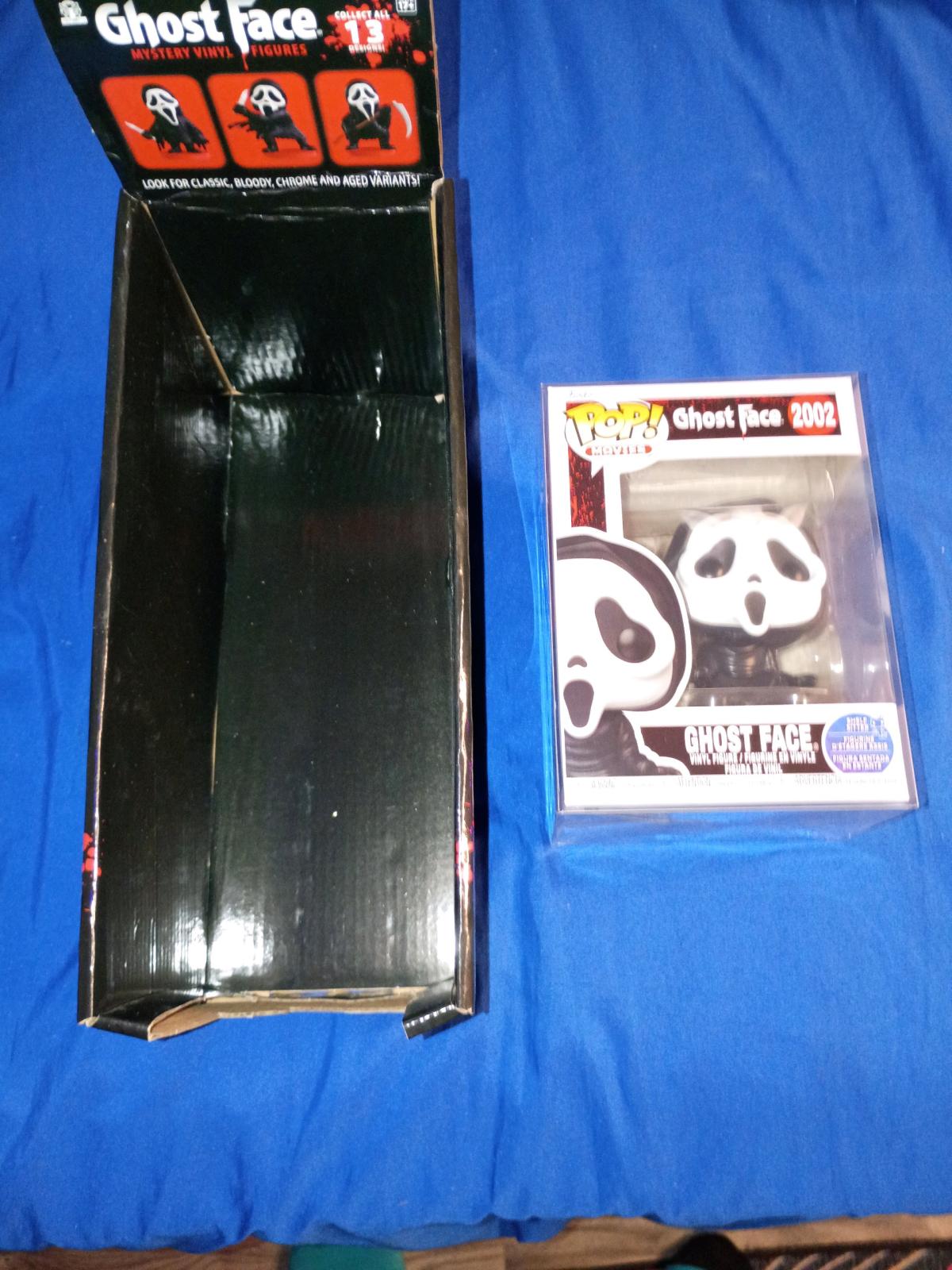 ghistface Funko 2002 and display case