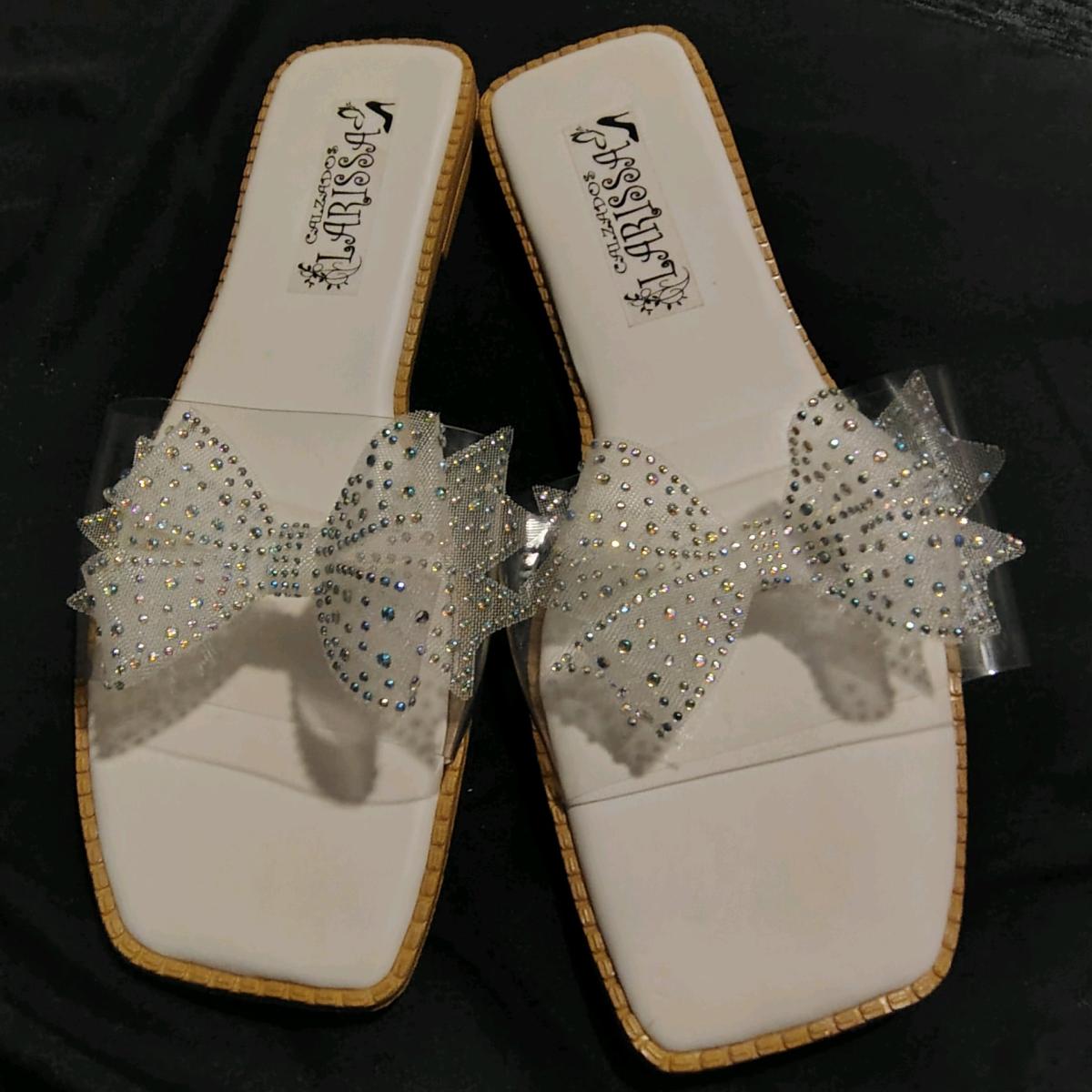 sandalias de mujer adorno lazo