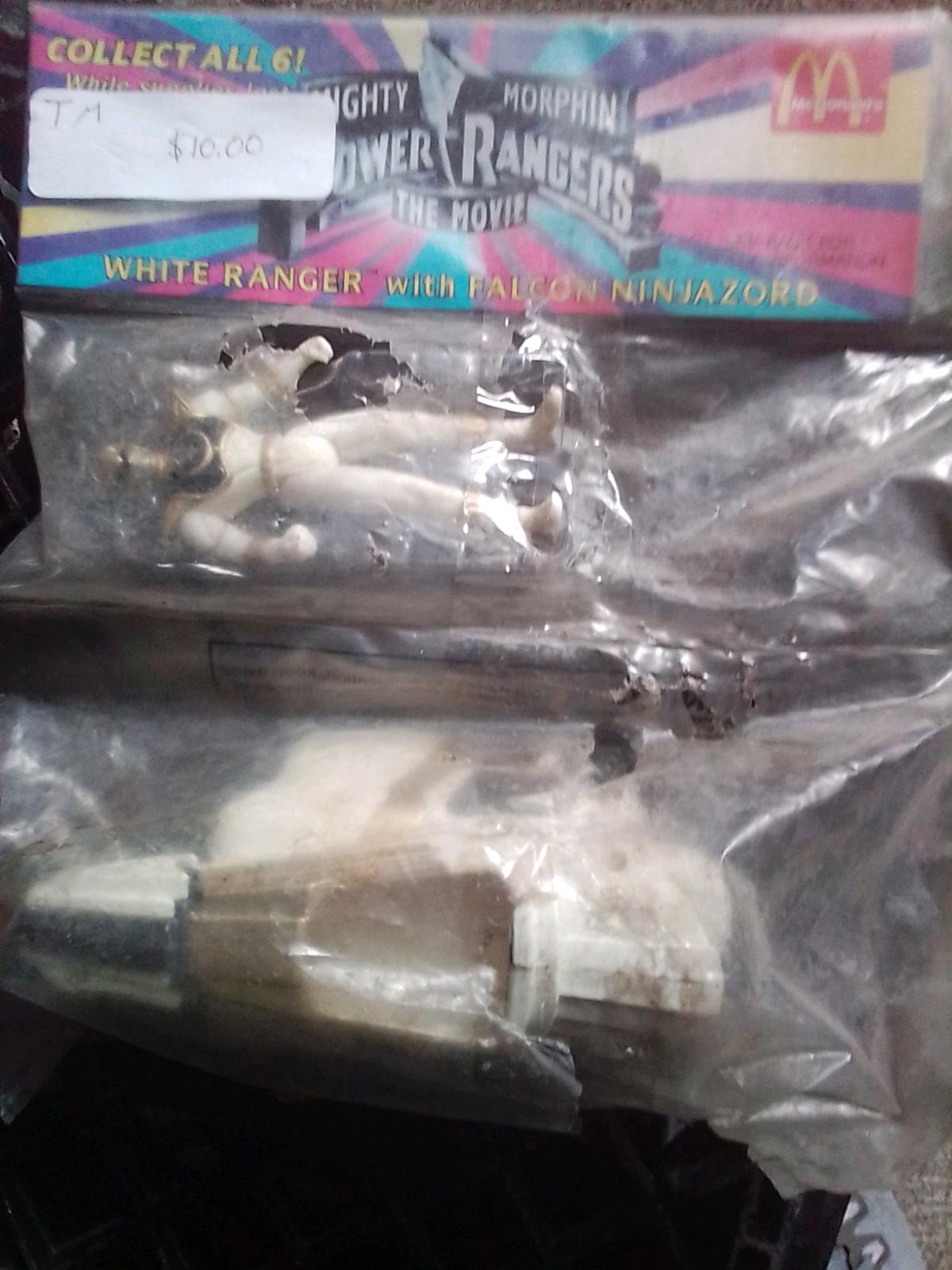 power ranger toy white action figure with white morpazoid