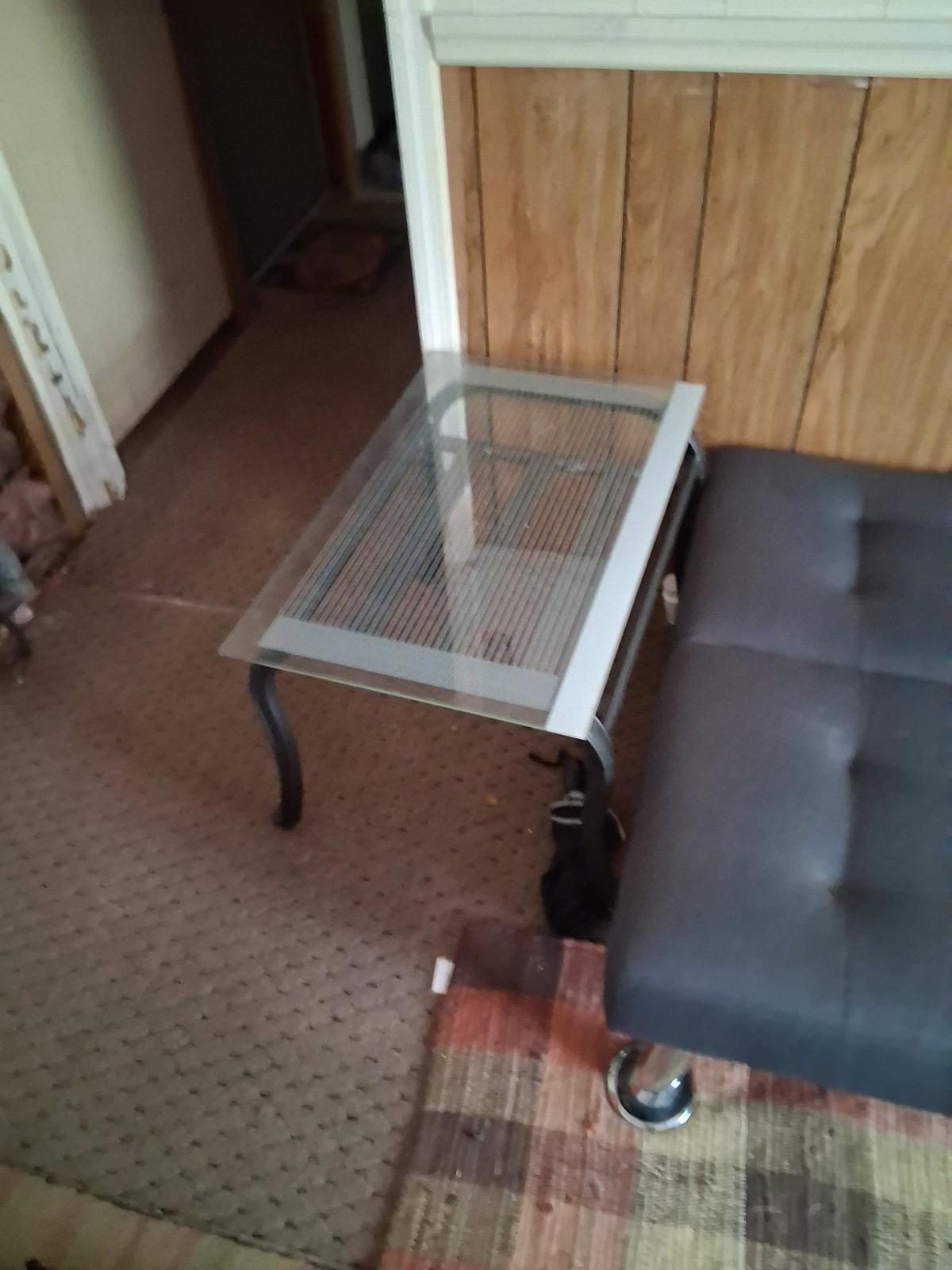 glass end table