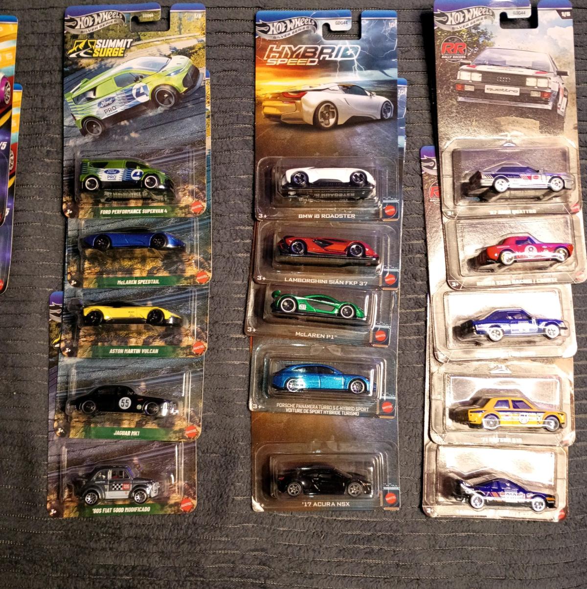 any set of 5 for 12 hotwheels silver series