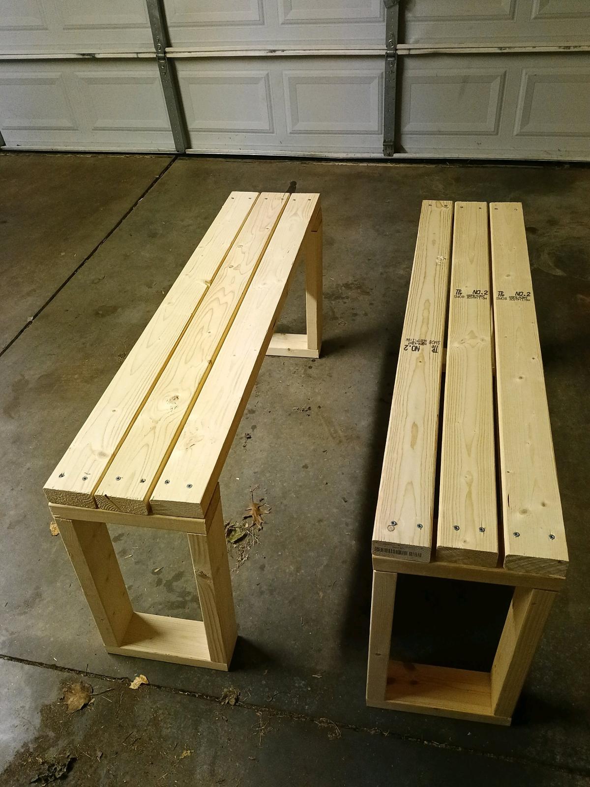 2 Big solid wood Benches