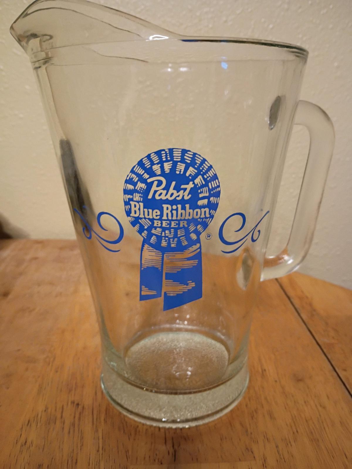 vintage pbr glass pitcher