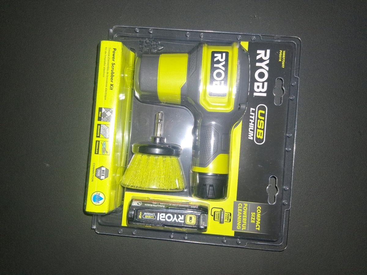 New Ryobi USB Lithium Power Scrubber Kit
